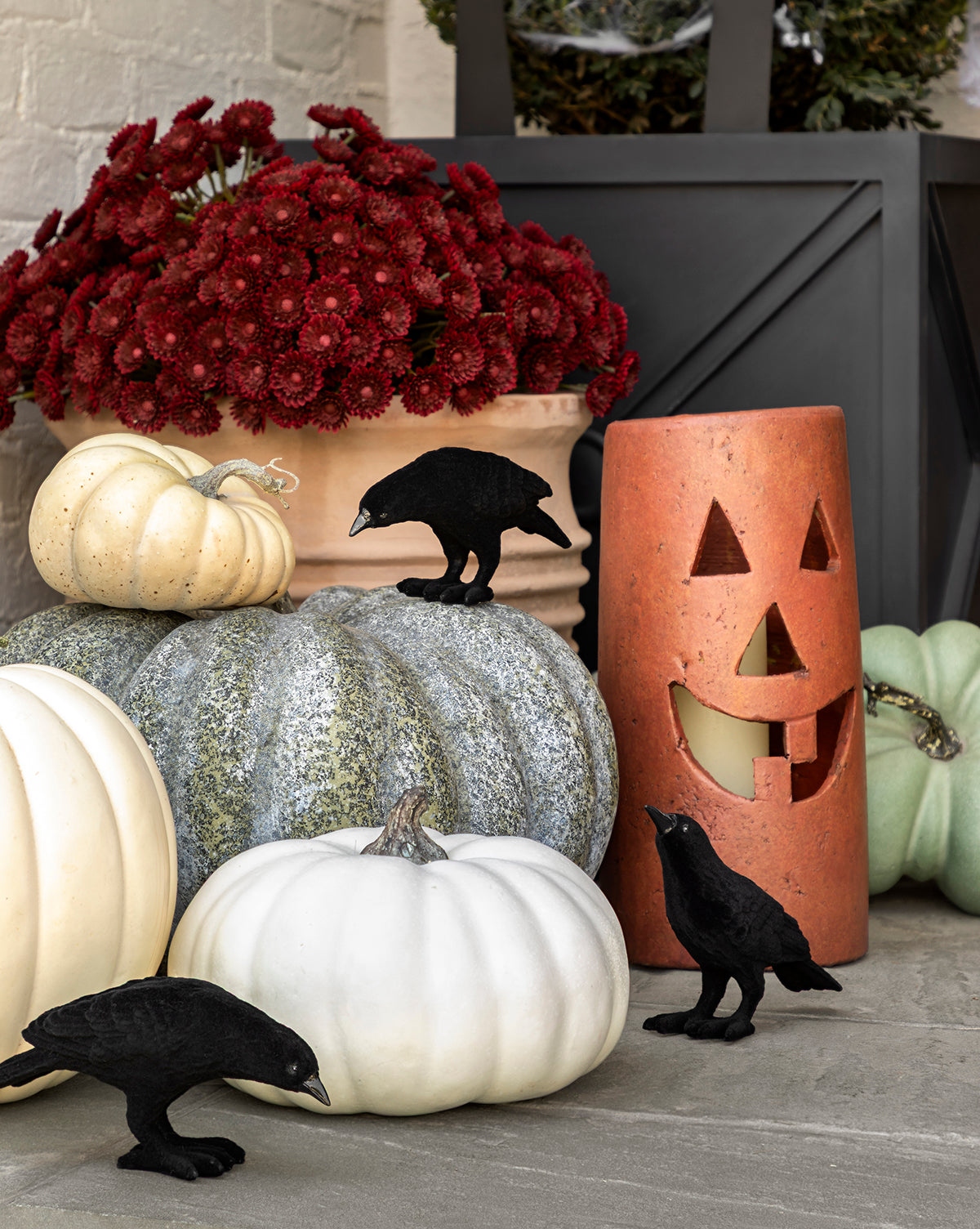 Lanterne ouragan en terre cuite Jack-O